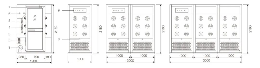 1200 Single-person Double-Side Blowing Air Shower