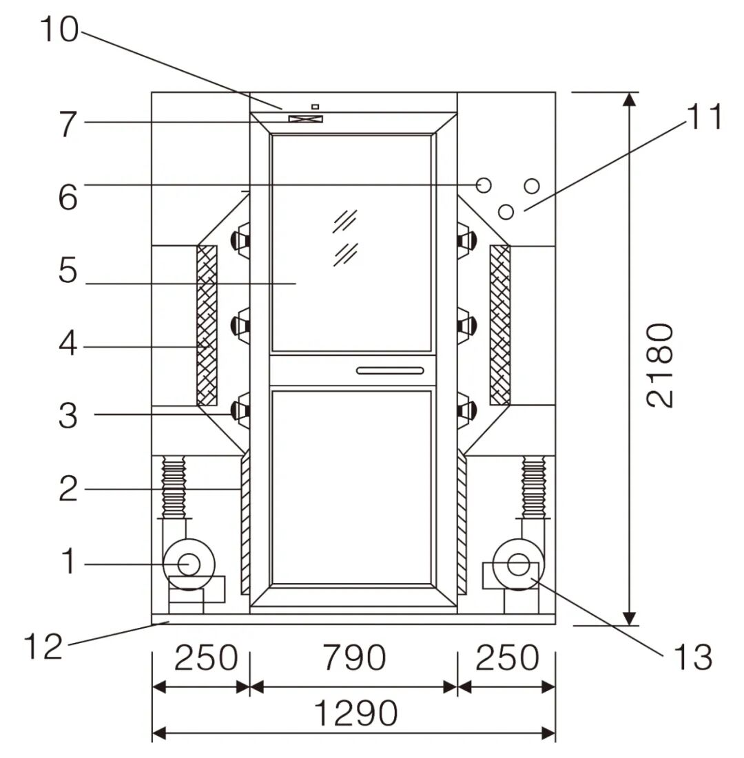 1290 Double-Side Blowing Air Shower-1