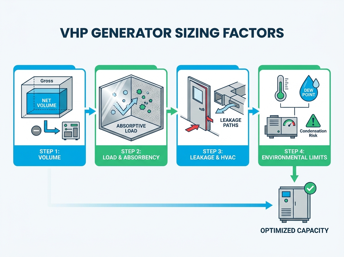 VHP generator sizing
